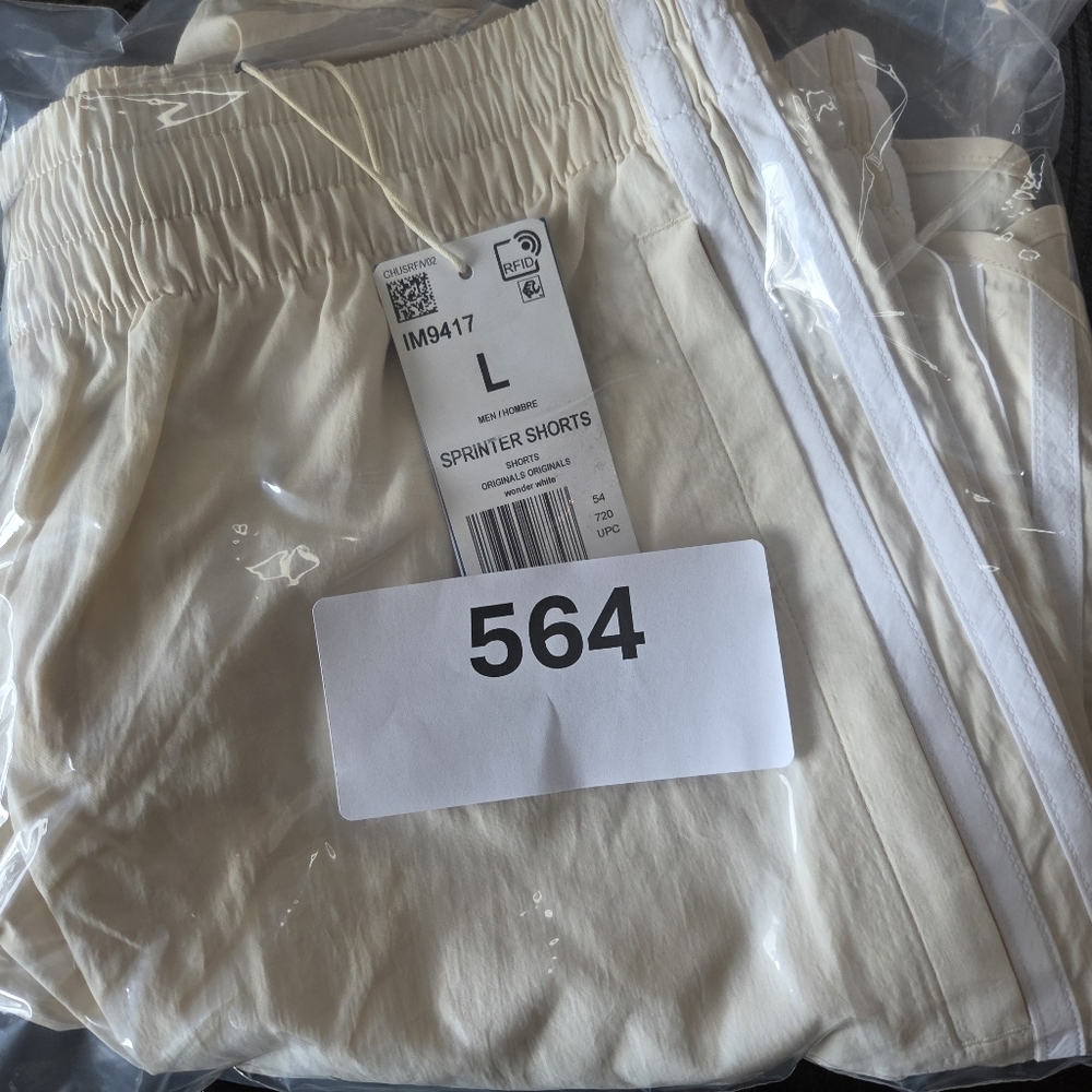 Adidas Originals Men's Sprinter Shorts - Wonder White - Large - IM9417 New Gym - Picture 8 of 8